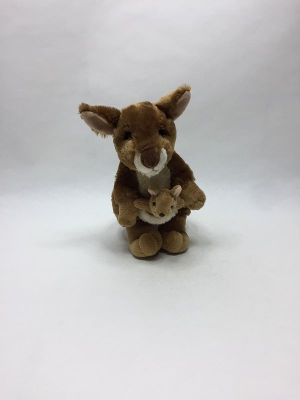 Känguru mit Baby Kuschelwuschel stehend 30 cm selten Känguru mit Baby Kuschelwuschel stehend 30 cm selten