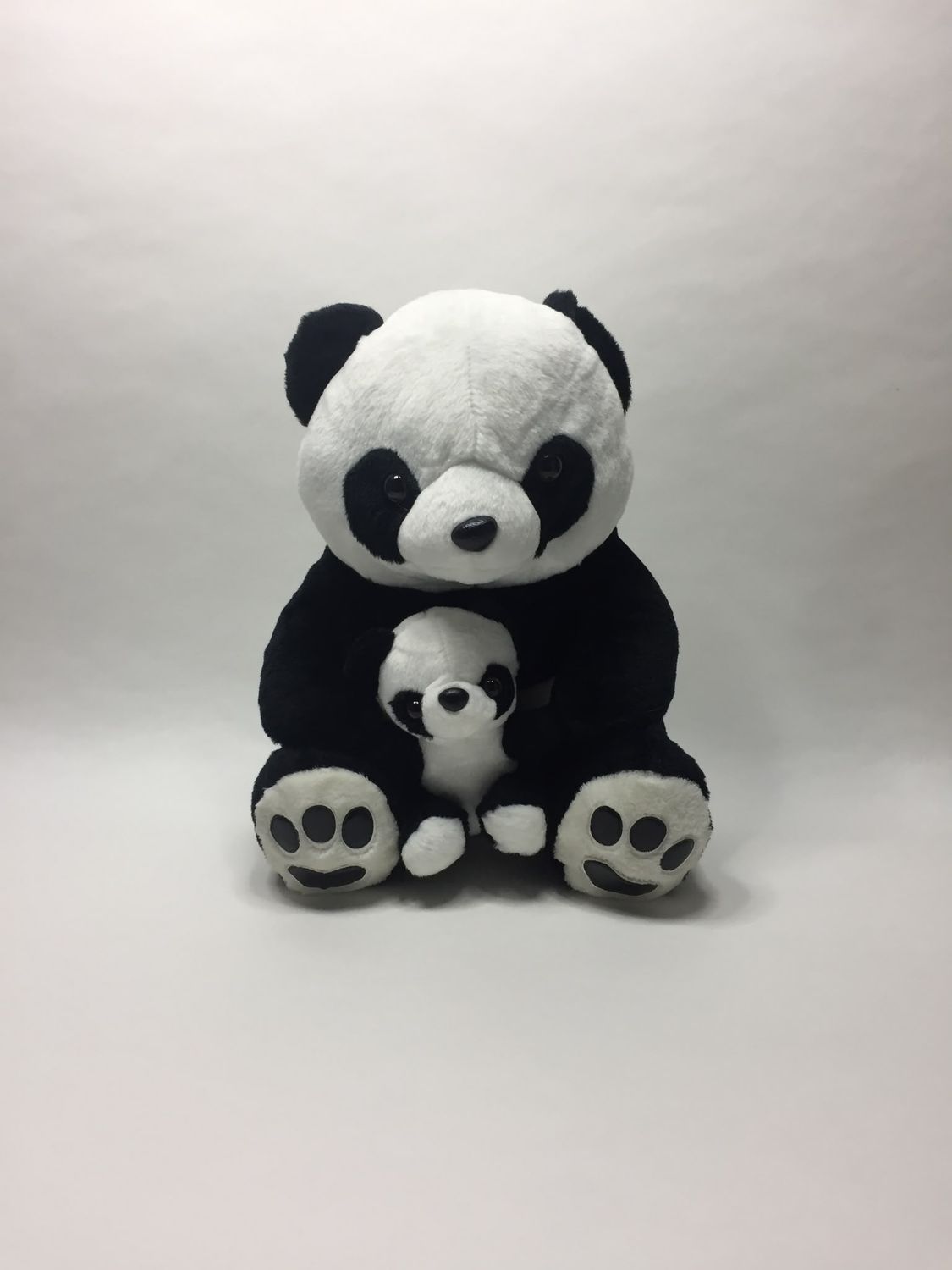 Panda mit Baby Wyndham Grand XL sitzend 40 cm sehr selten