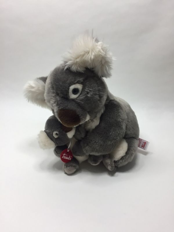 Koala mit Baby Trudi stehend 35 cm Sammlerstück Neuwertig mit Etikett