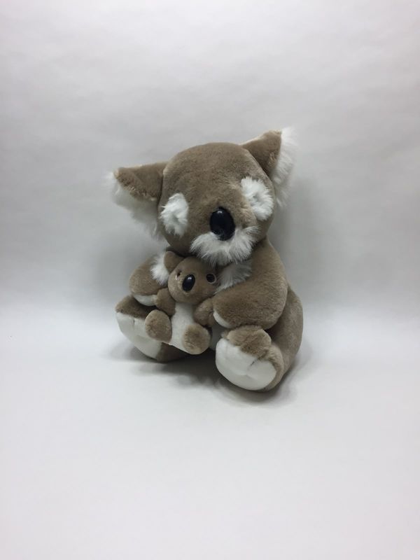 Koala mit Baby Happy People sitzend 33 cm Neuwertig mit Etikett