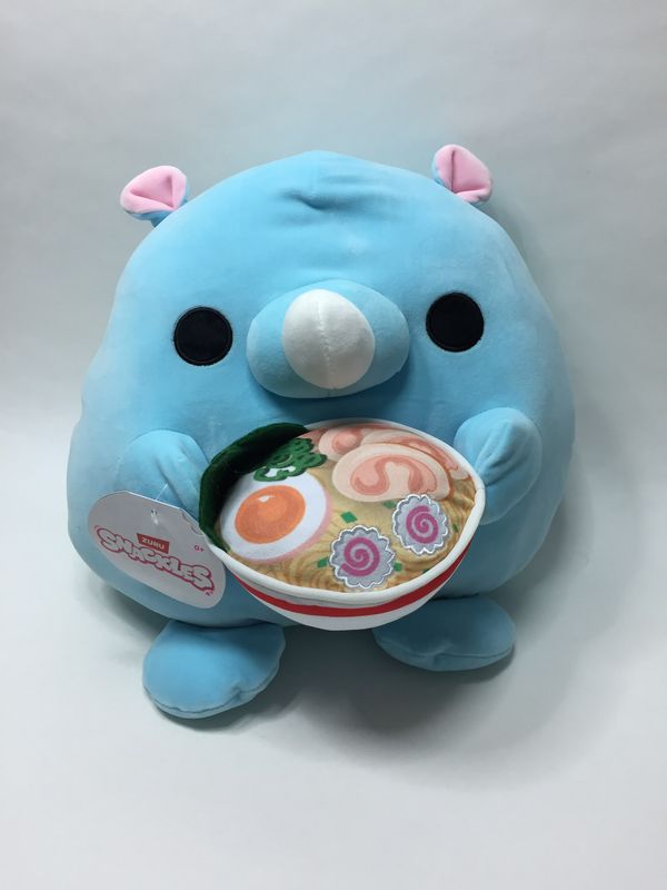 Nashorn Snackles Ramen-Nudeln Zuru XL "Humphrey" stehend 45 cm Sammlerstück Neuwertig mit Etikett