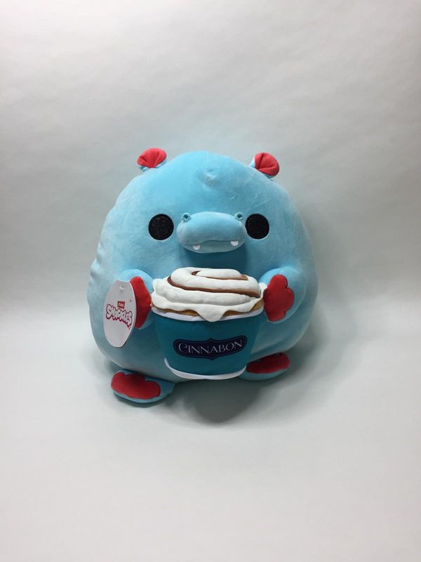 Nilpferd Snackles Cinnabon Zuru XL "Hugh" stehend 45 cm Sammlerstück Neuwertig mit Etikett