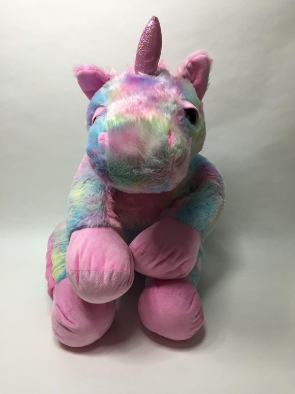 XXL Einhorn Knuffel liegend 83 cm 0,61 kg sehr selten