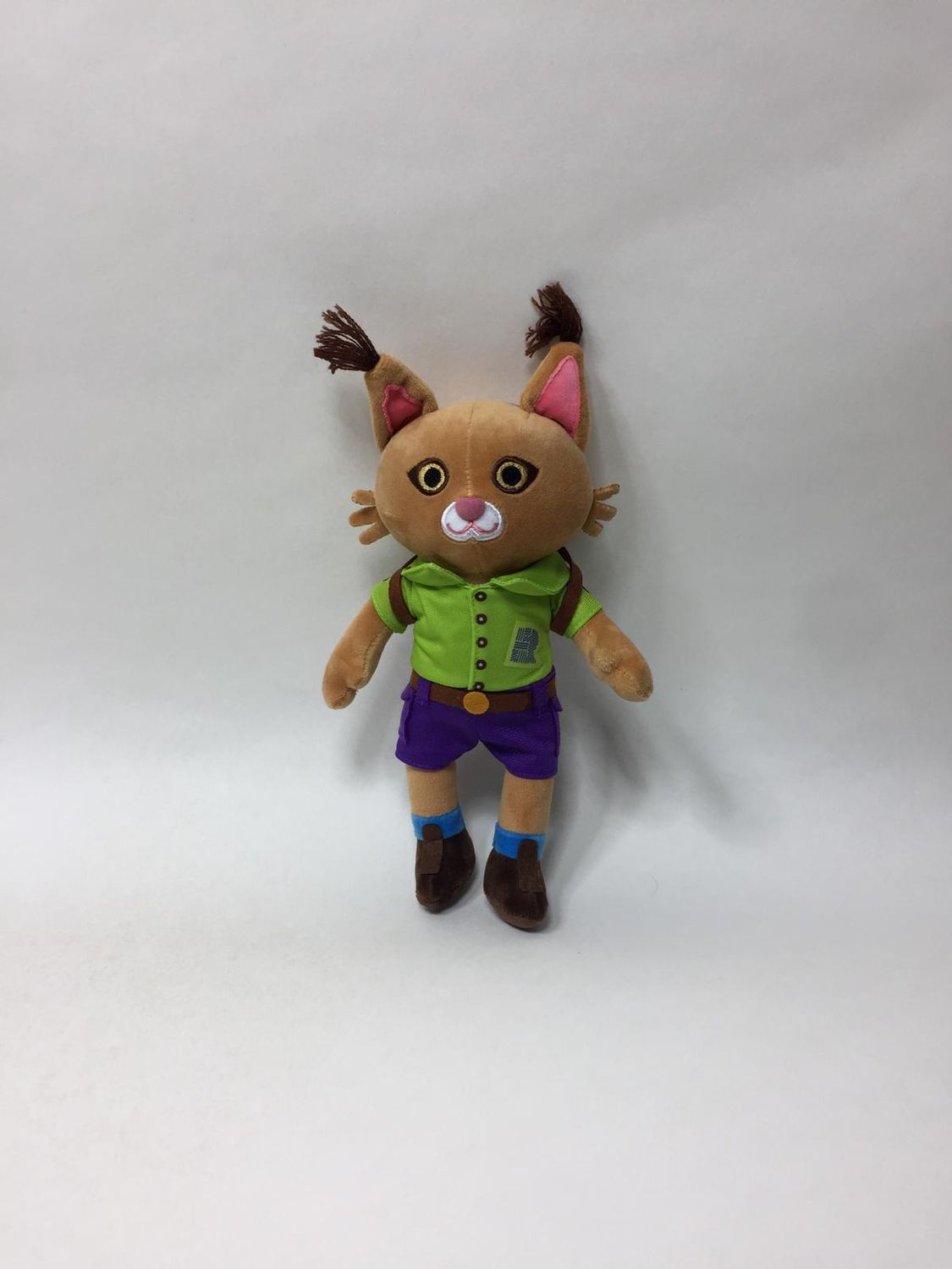 Luchs Maskottchen Familux Resorts Lila Lux stehend 28 cm sehr selten
