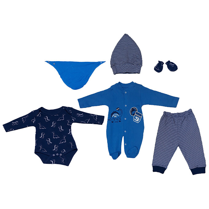Ensemble bébé 6 pièces Bleu 3-6-9 Mois