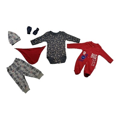 Ensemble bébé 6 pièces Rouge 3-6-9 Mois