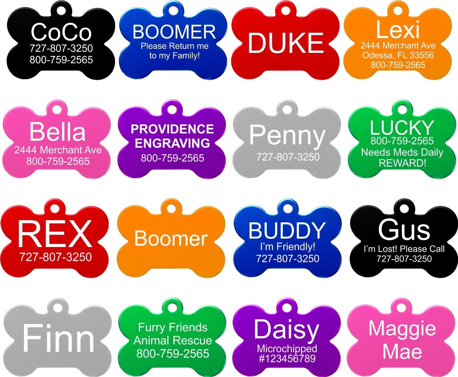 Engraved Pet ID Tag (Double-Sided)