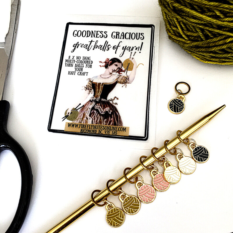 Yarn Ball Stitch Markers - Set of 8