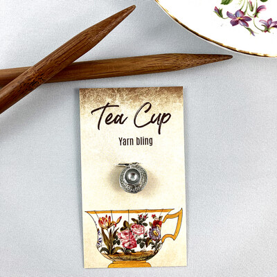 Tea Cup Stitch Marker or Progress Keeper