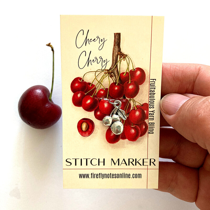 Cherry Stitch Marker or Progress Keeper