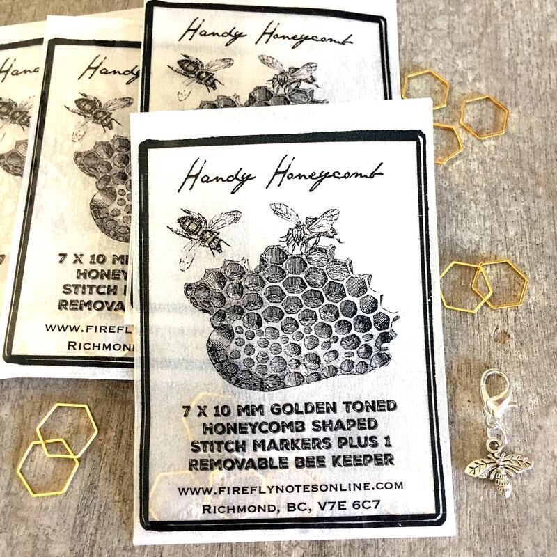 Honeycomb Stitch Markers &amp; Bee Progress Keeper Pack