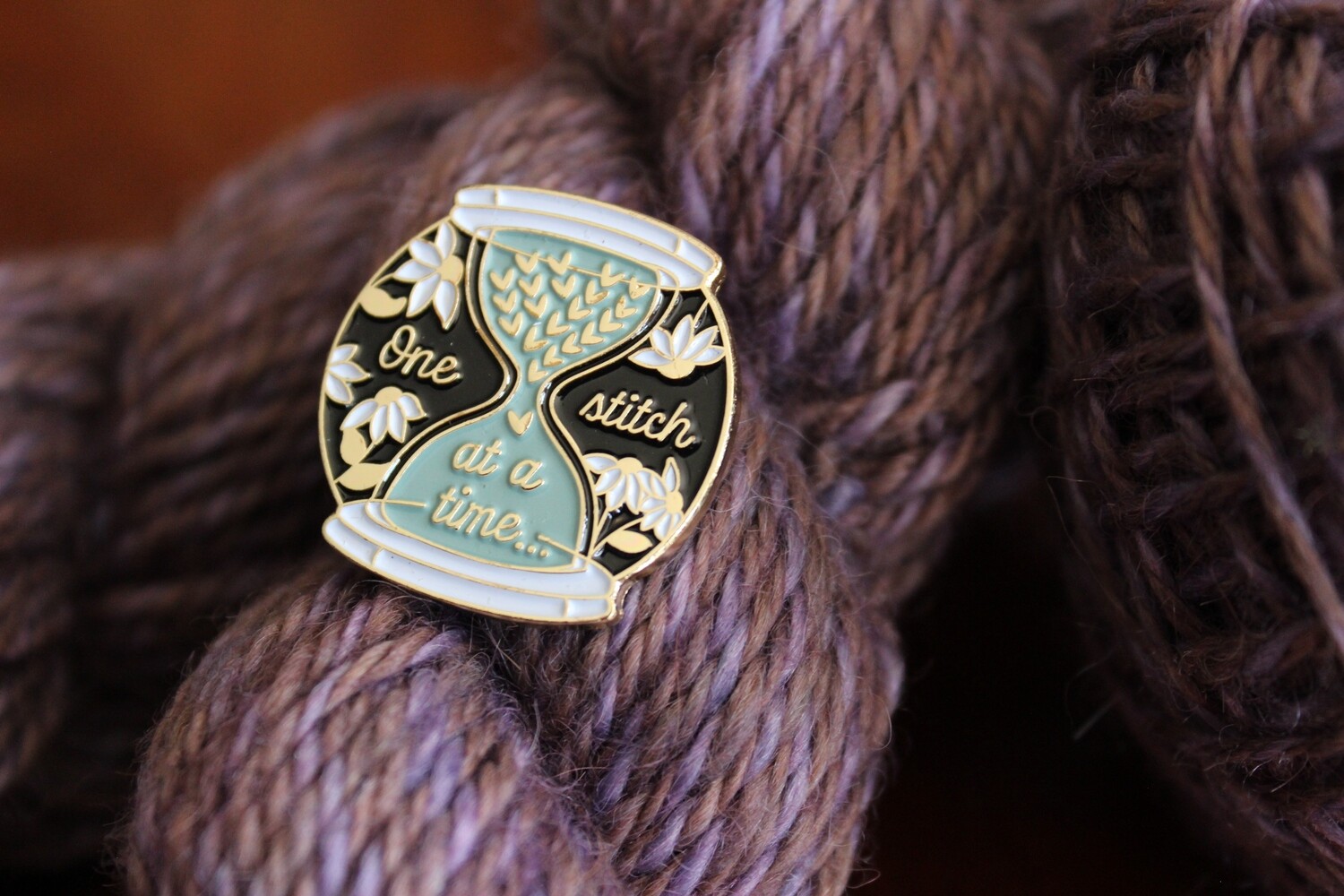 One stitch at a time... Enamel Pin