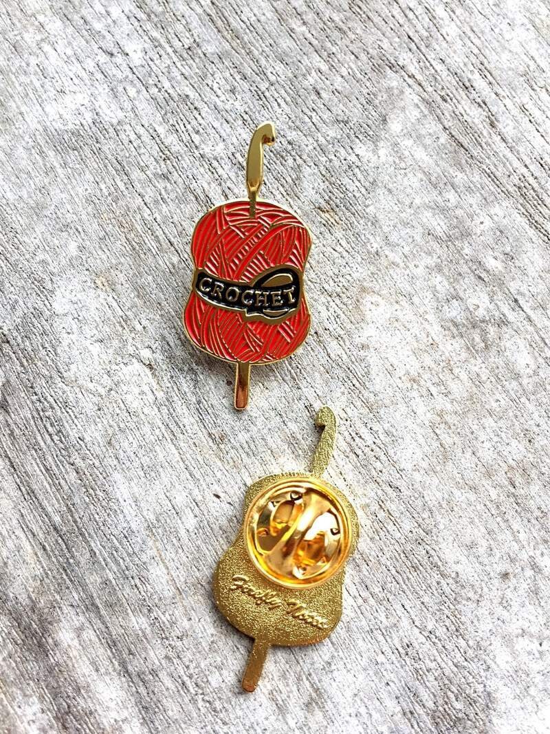 Crochet Enamel Pin