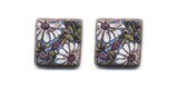 Square Floral Earrings
