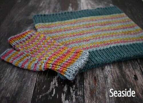 Arfordir Cowl &amp; Mitten Kit, Colour: Seaside
