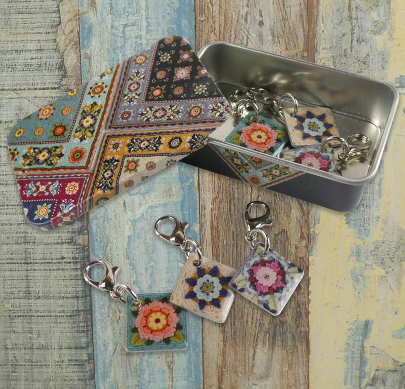 Fruit Garden - Stitch Markers or Progress Keepers in a Pocket Tin - Set of 6