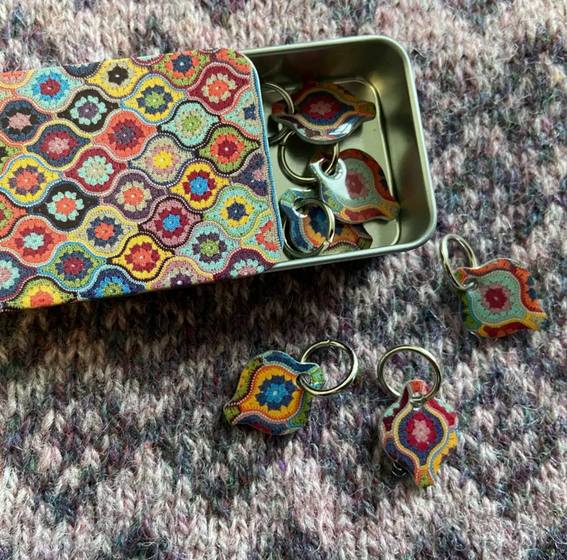 Mystical Lanterns - Stitch Markers or Progress Keepers in a Pocket Tin - Set of 6