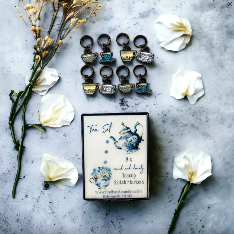 Tea Set Stitch Markers - Set of 8
