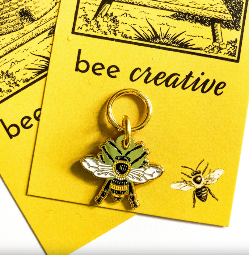 Queen Bee Enamel Stitch Marker