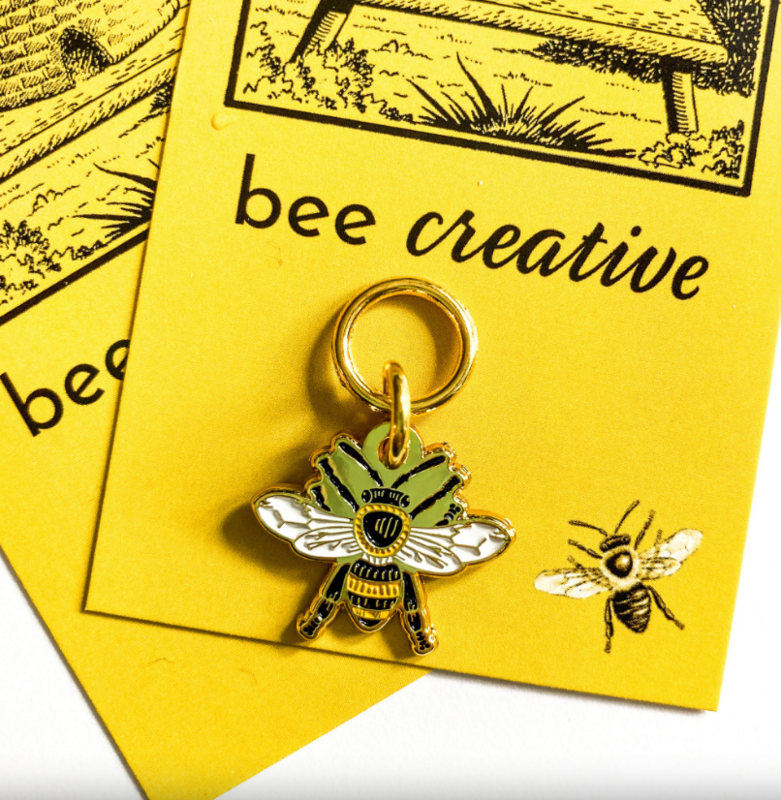 Queen Bee Enamel Stitch Marker