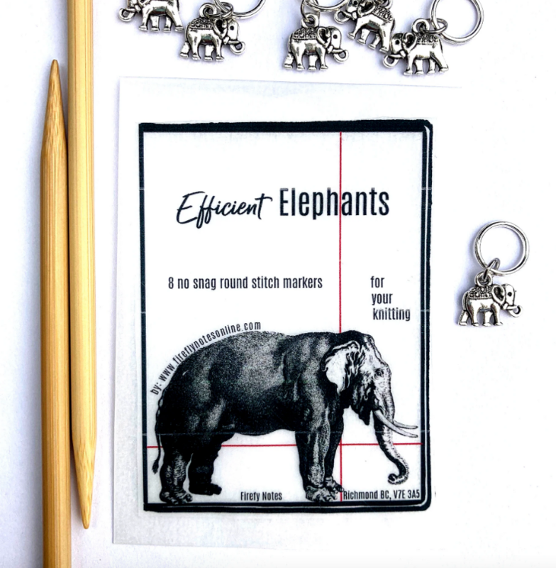 Elephants Stitch Marker Pack - Set of 8
