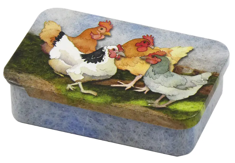 Felted Chickens Notions Tin - Pocket Slider Felted Chickens Notions Tin - Pocket Slider