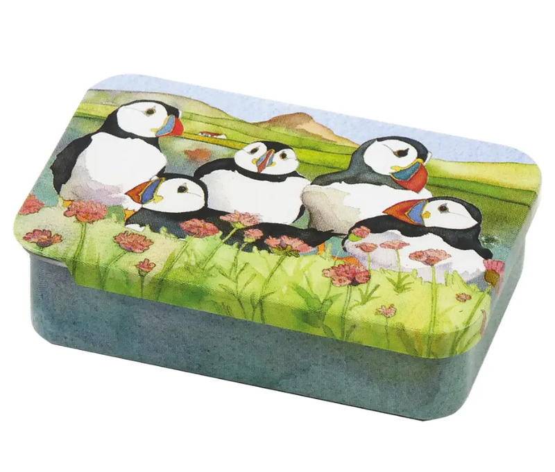 Puffins Notions Tin - Pocket Slider Puffins Notions Tin - Pocket Slider