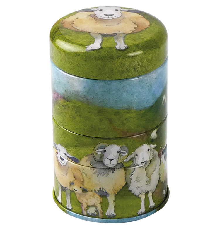 Felted Sheep Mini Stacker Tin Felted Sheep Mini Stacker Tin