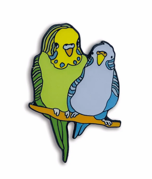 Budgies Enamel Pin
