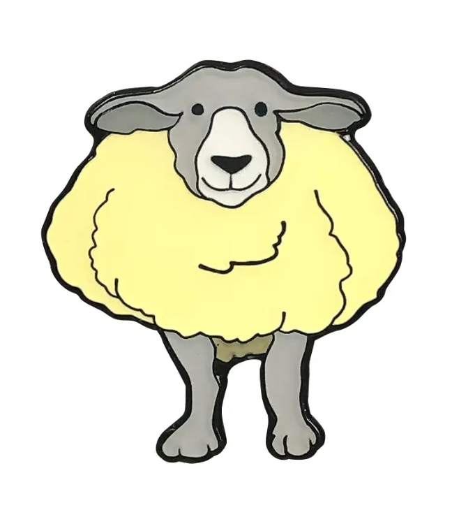 Happy Sheep Enamel Pin