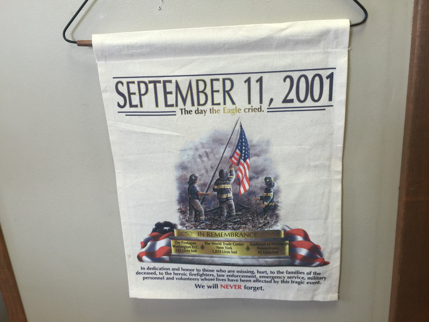 911 we will never forget Flag