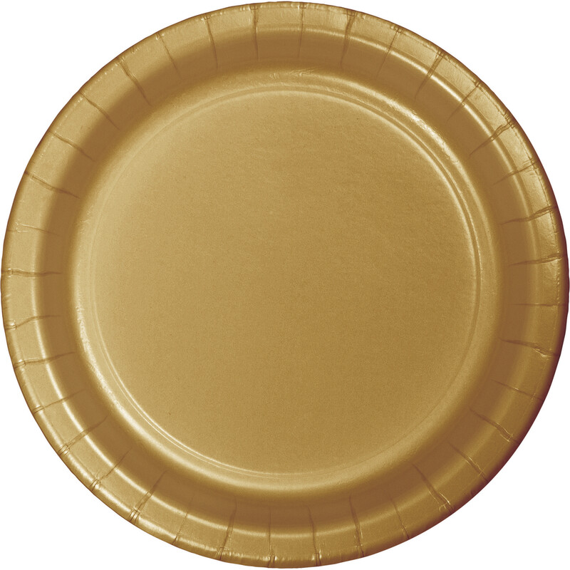 -GLITTERING GOLD - 7in  dessert PLATE