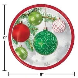 UPSCALE ORNAMEN 9IN PLATE 8CT