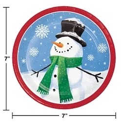 SNOWMEN 7IN PLATE