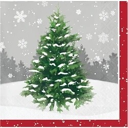 WINTER TREE BEVERAGE NAPKIN 16CT - 2PLY