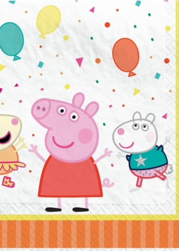 Peppa Pig Confetti Party Lunch Napkins, 6.5in, 16ct