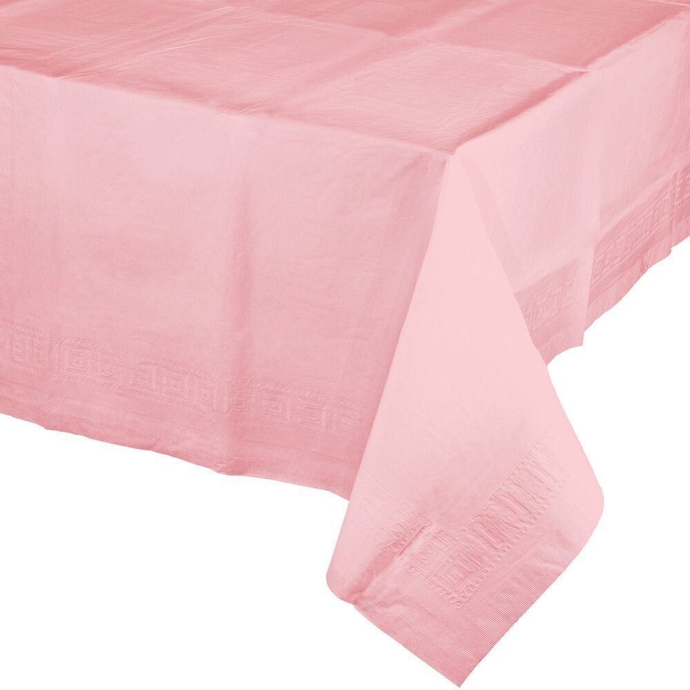 Classic Pink Paper Plastic Lined Tablecover 54x108