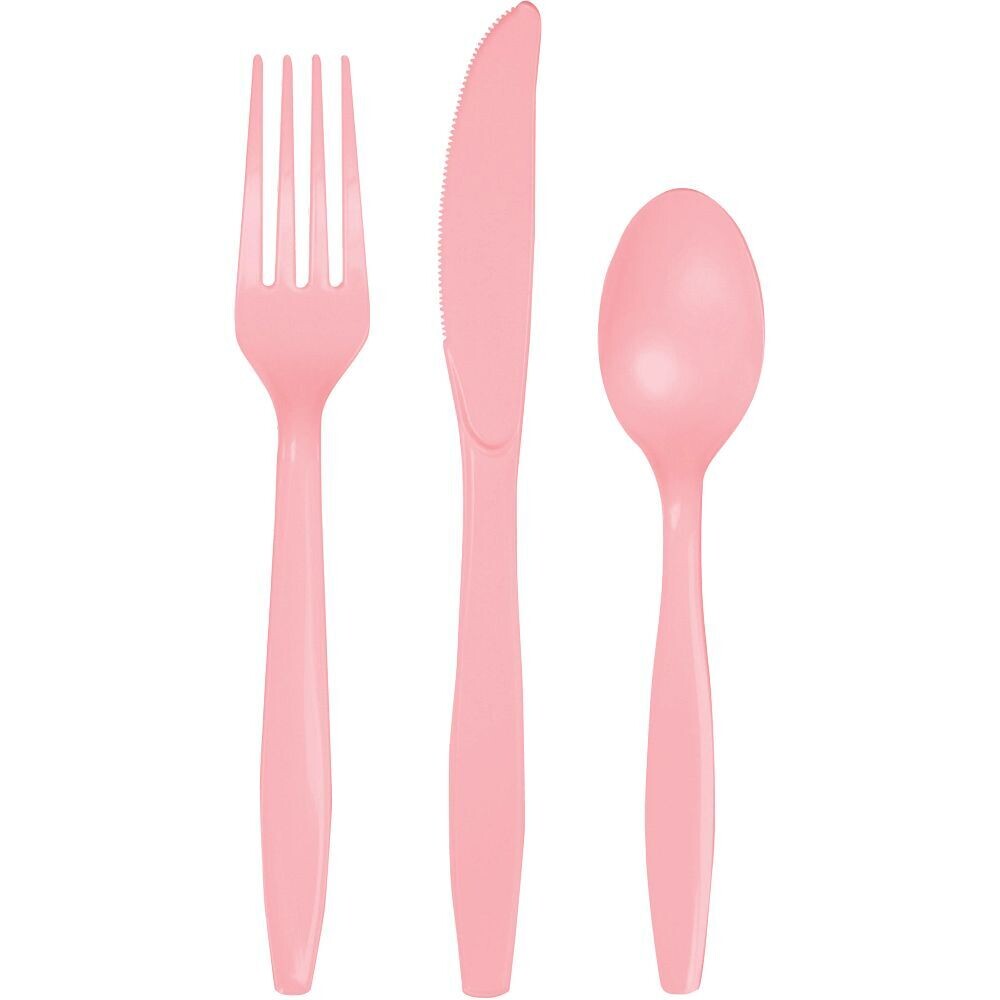 CLASSIC PINK ASSORTED CUTLERY 24CT