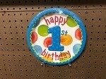 Big 1 Dots Boy Dinner Plate 