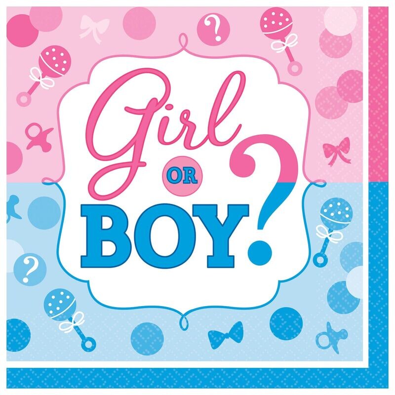Girl or Boy? Beverage Napkins
