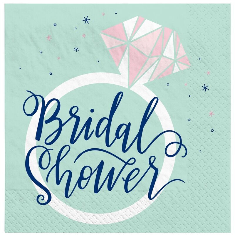Mint Bridal Shower Luncheon Napkins