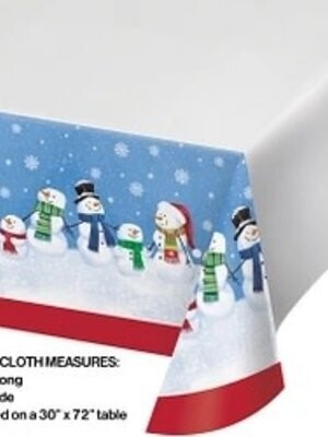 SMILING SNOWMEN TABLECOVER