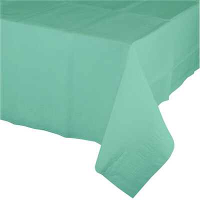 FRESH MINT PLASTIC LINED TABLE COVER