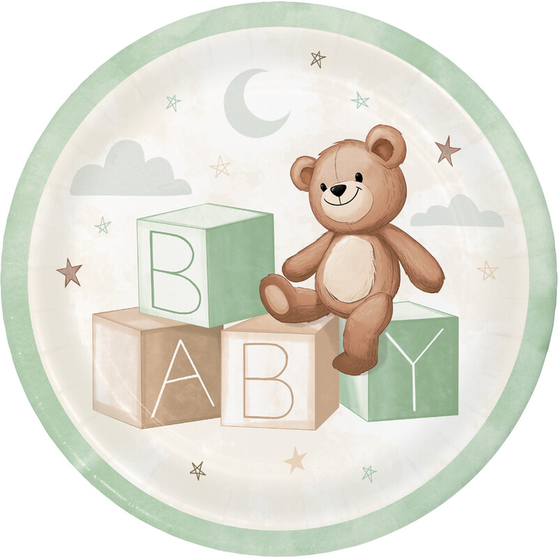 Teddy Bear Luncheon Plate 8CT