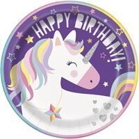 Unicorn Round 9 Dinner Plates  8ct&quot;