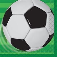 3D Soccer Beverage Napkins  16ct