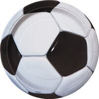 3D Soccer Round 9 Dinner Plates 8ct&quot;