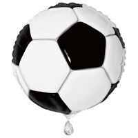 3D Soccer Round Foil Balloon 18  Packaged&quot; w/ Helium