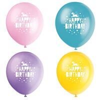 Unicorn 12in Latex Balloons  8ct&quot; w/Helium