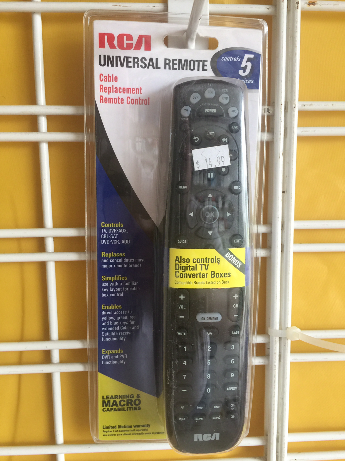 RCA universal remote 5